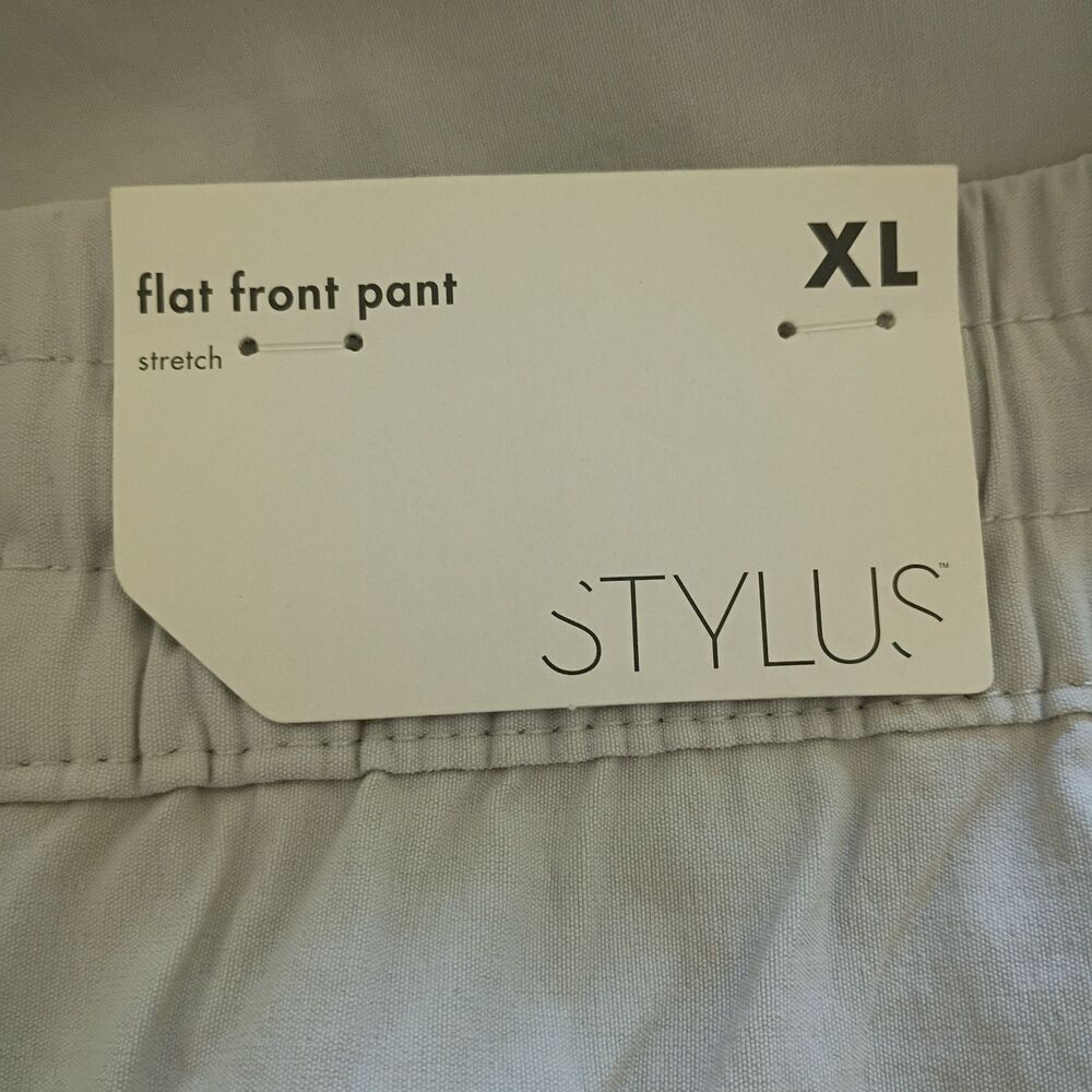 NWT Stylus Men's XL Flat Front Utility Pants Drawstring Stretch Straight Fit - Picture 8 of 10
